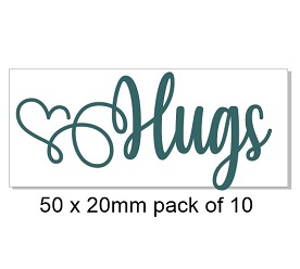 Hug hearts, pack of 10, Ideal for your card making, bulk.